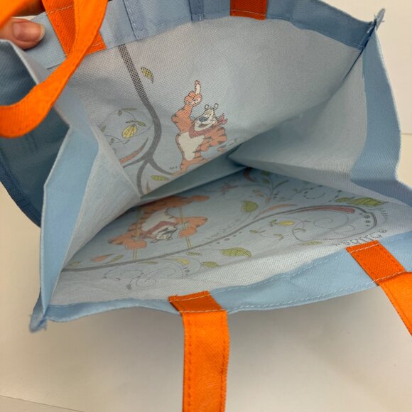 Kellogg Tony the Tiger Character Reusable Tote Bag 2013 Blue Orange Cloth Thin - Picture 10 of 14